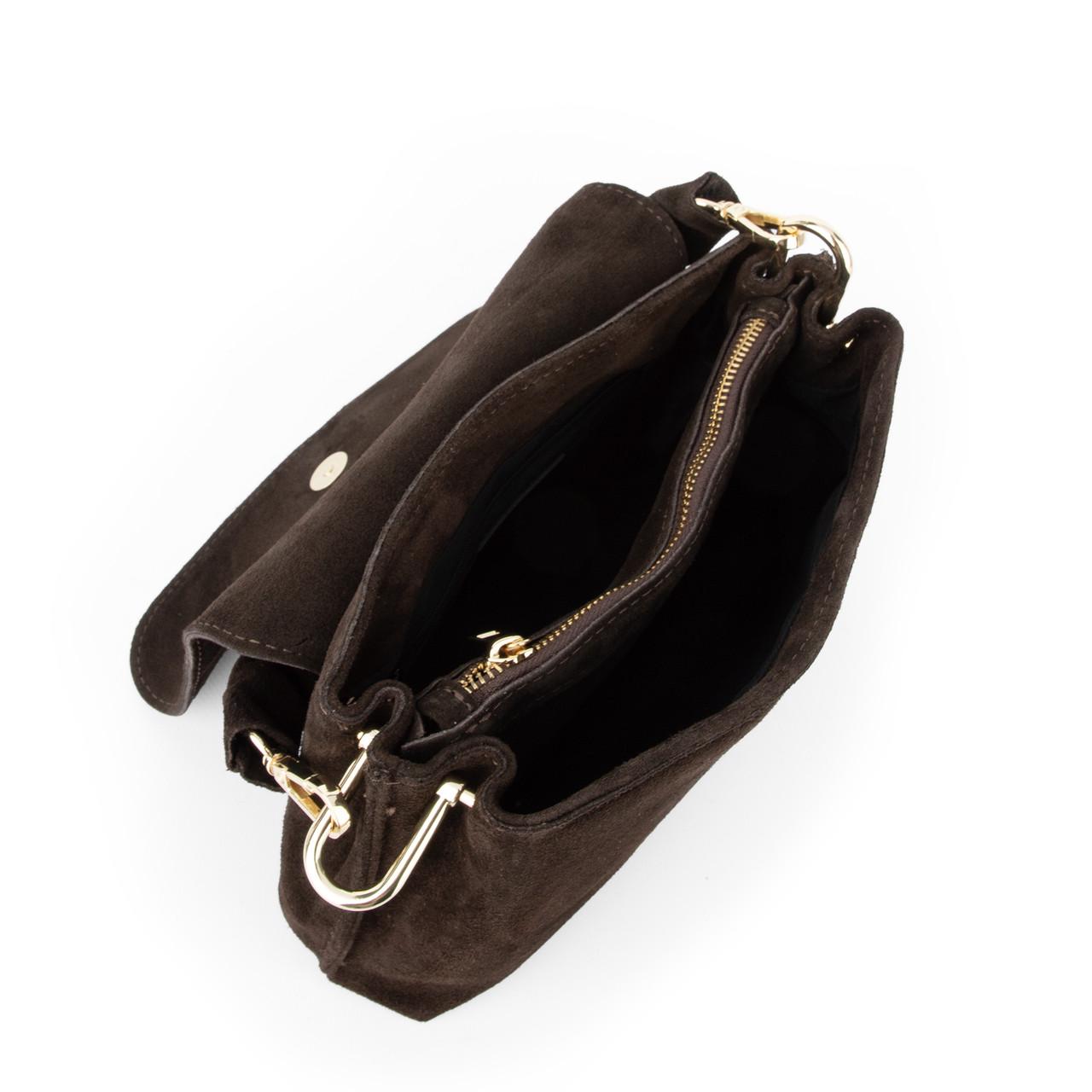 Сумка жіноча замшева Virginia Conti 04052 Шоколадний (2765033098) - фото 3 Сумка жіноча замшева Virginia Conti 04052 Шоколадний (2765033098) - фото 3