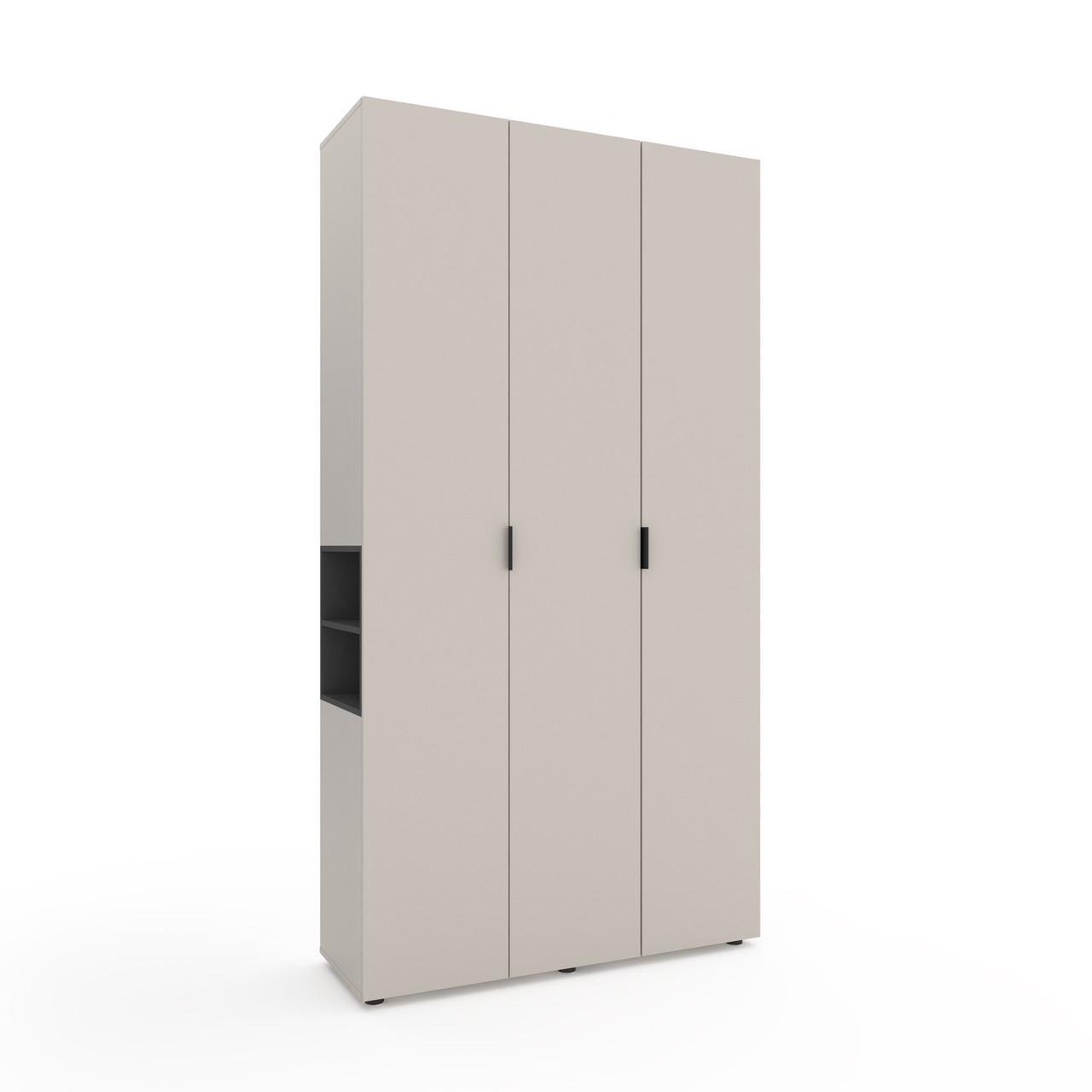 Шафа Metkas Home A015L ЛДСП 1200x420x2300 мм Кашемір/Антрацитовий - фото 2