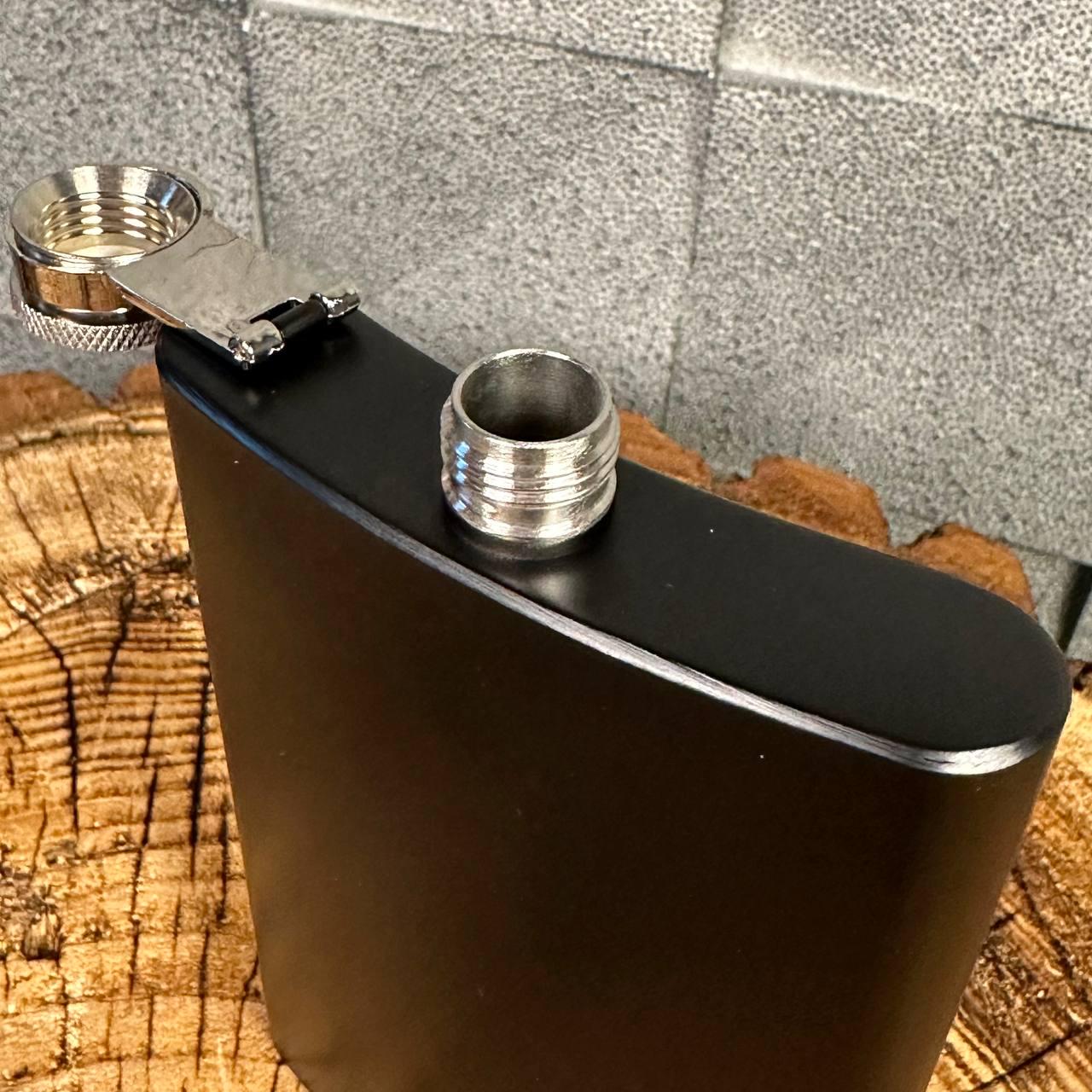 Фляга для алкоголя матовая под гравировку Черный - фото 2 Фляга для алкоголя матовая под гравировку Черный - фото 2