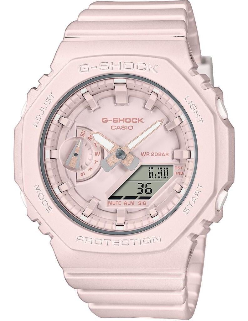Наручные часы женские Casio G-Shock GMA-S2100BA-4AER ударопрочные с водозащитой 200 м и розовым циферблатом