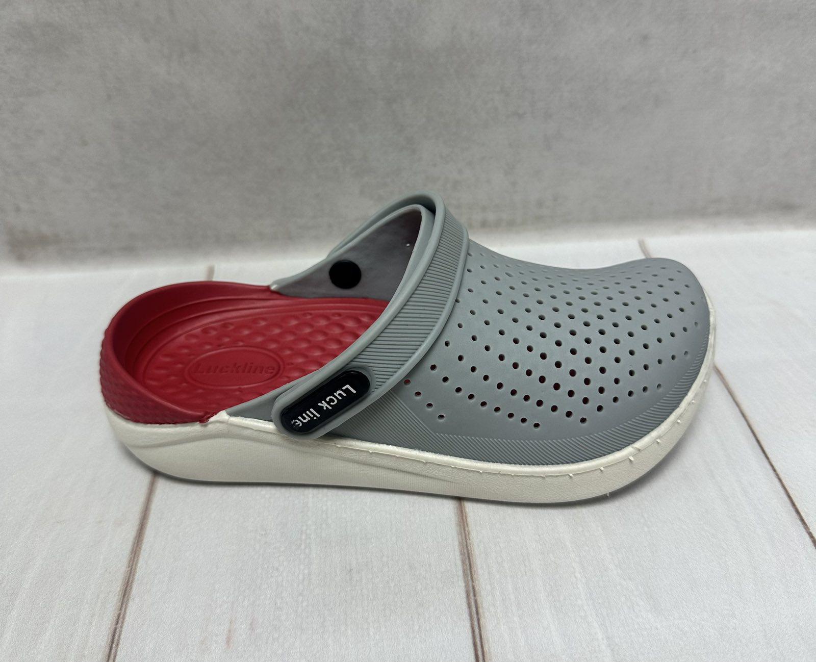 Крокси дитячі силіконові luck Line р. 30/31/20 см Сірий Крокси дитячі силіконові luck Line р. 30/31/20 см Сірий