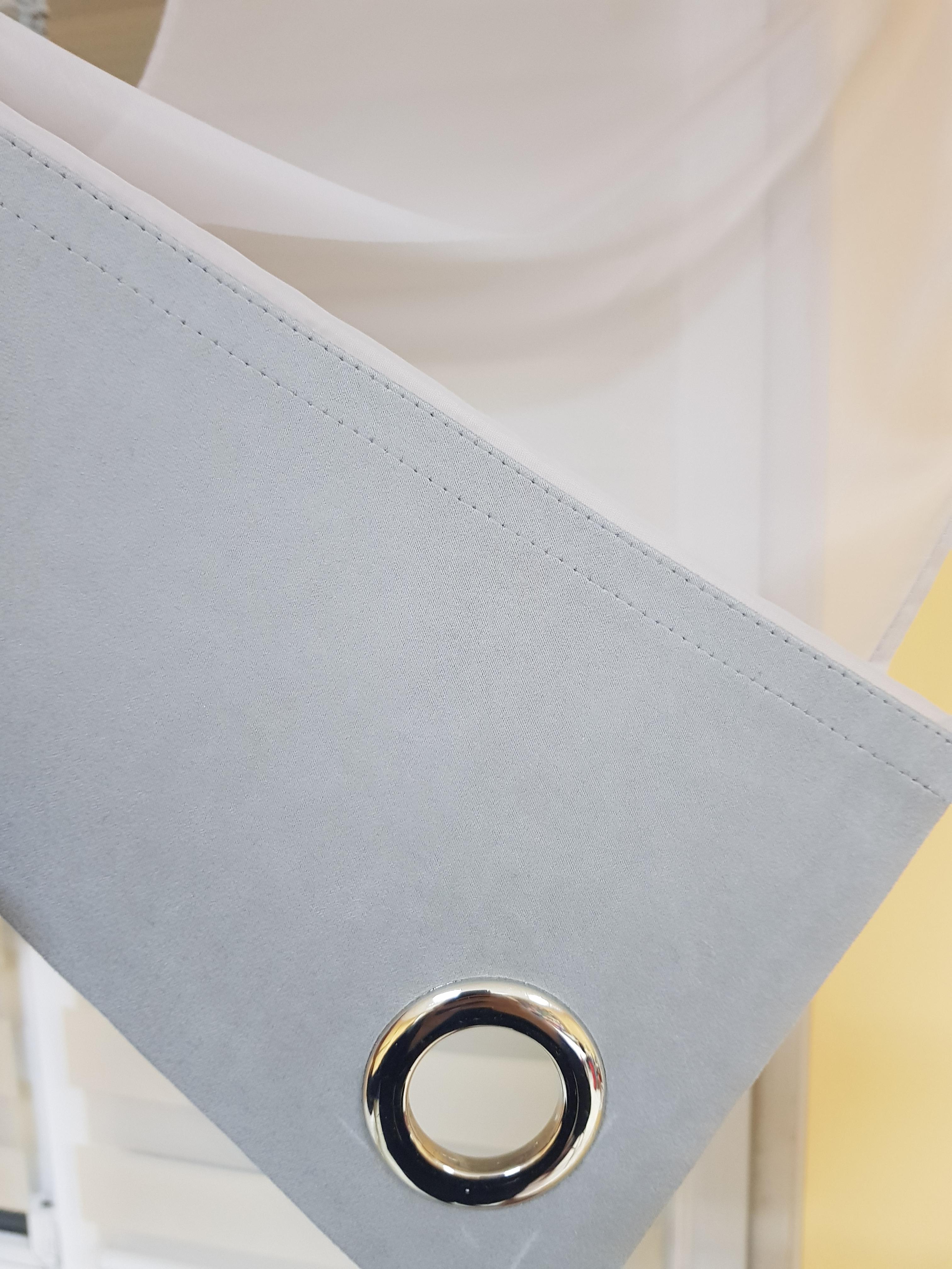 Комплект панельных занавесок Firanka Креша 5 шт. карниз 200 см Серый с молочным (10_6п) - фото 3