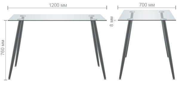 Стіл обідній AMF Умберто 1200х700х760 мм (00008) - фото 12 Стіл обідній AMF Умберто 1200х700х760 мм (00008) - фото 12