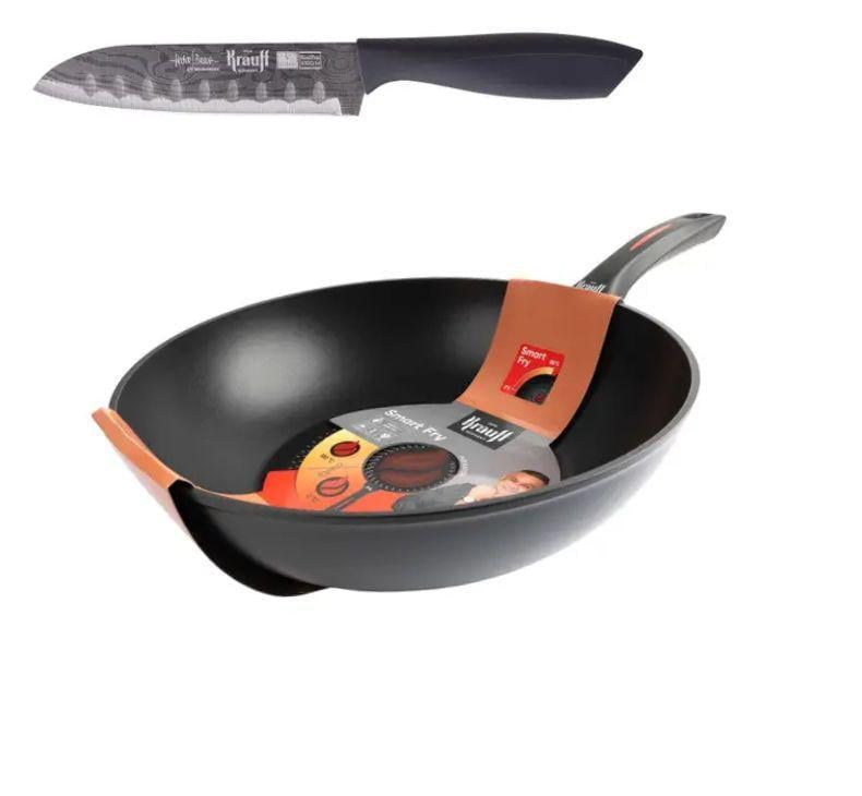 Сковорода Wok Krauff Smart Fry 28 см с ножом сантоку (55-333-448)
