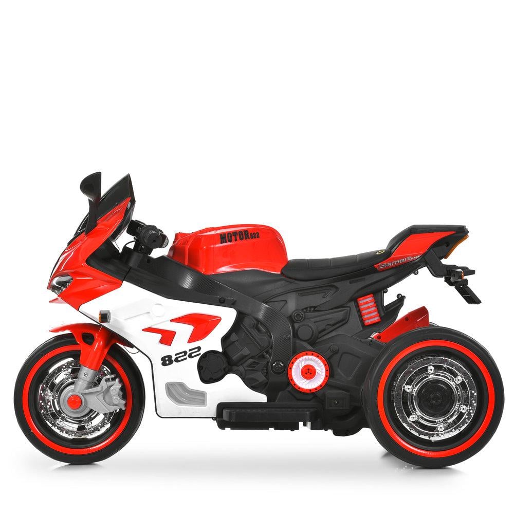 Мотоцикл детский электрический Bambi Racer M 6307EL-3 трехколесный Красный (37762015)