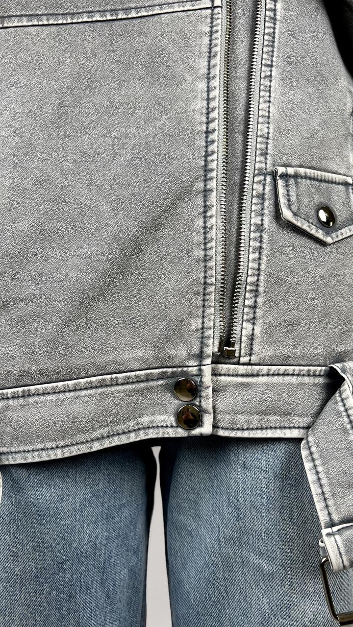 Куртка-косуха женская демисезонная M Голубой (#2358-1-02) - фото 3 Куртка-косуха женская демисезонная M Голубой (#2358-1-02) - фото 3