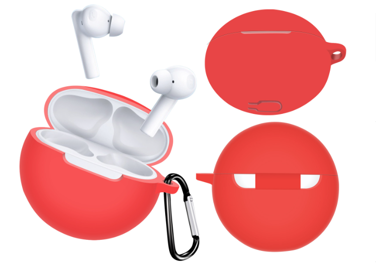 Чохол-накладка DK Silicone Candy Friendly з карабіном для Oppo Enco Buds 2 W14 Red (016044) - фото 2