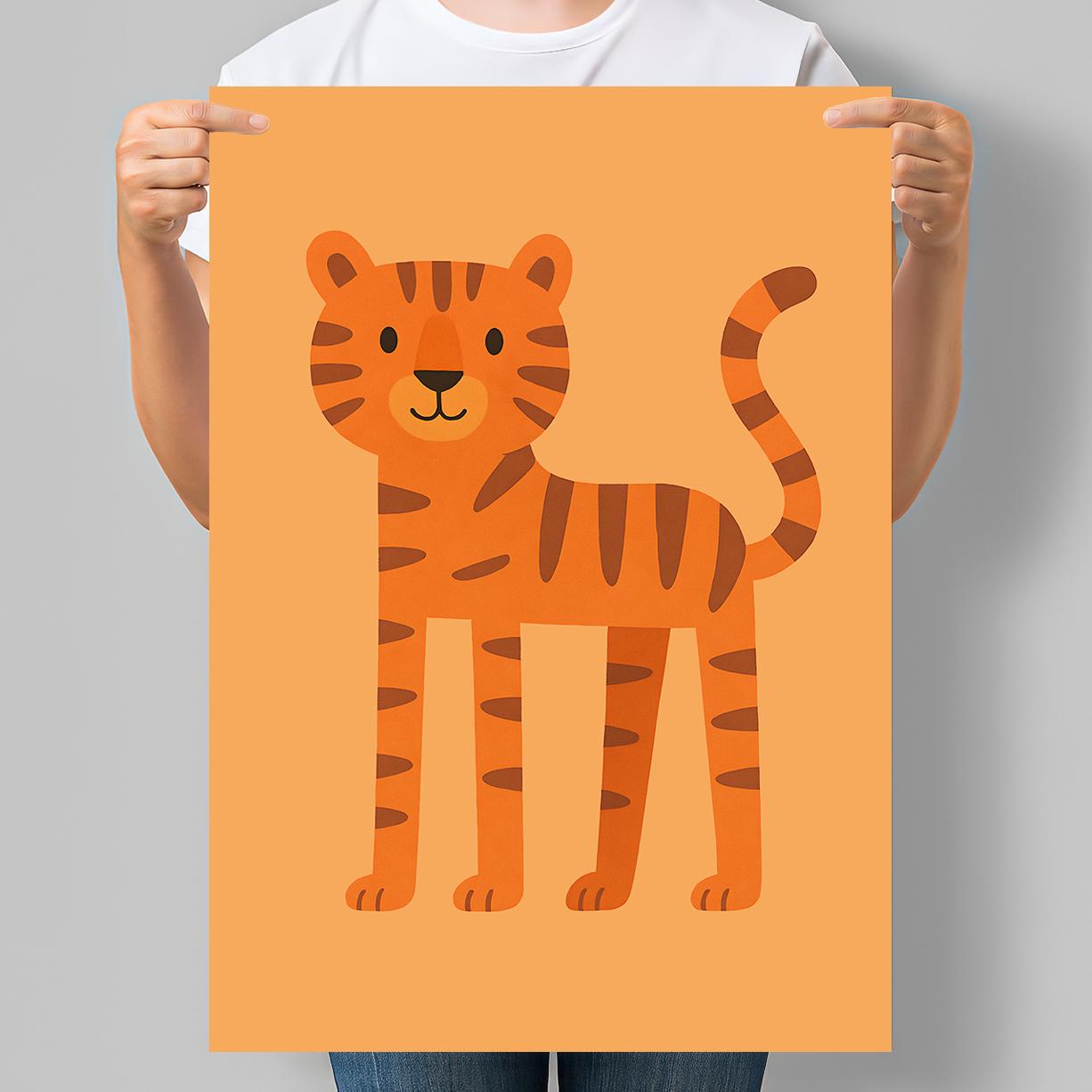 Постер для детской комнаты Тигр 42x60 см A2 без рамки (DYT078_A2)