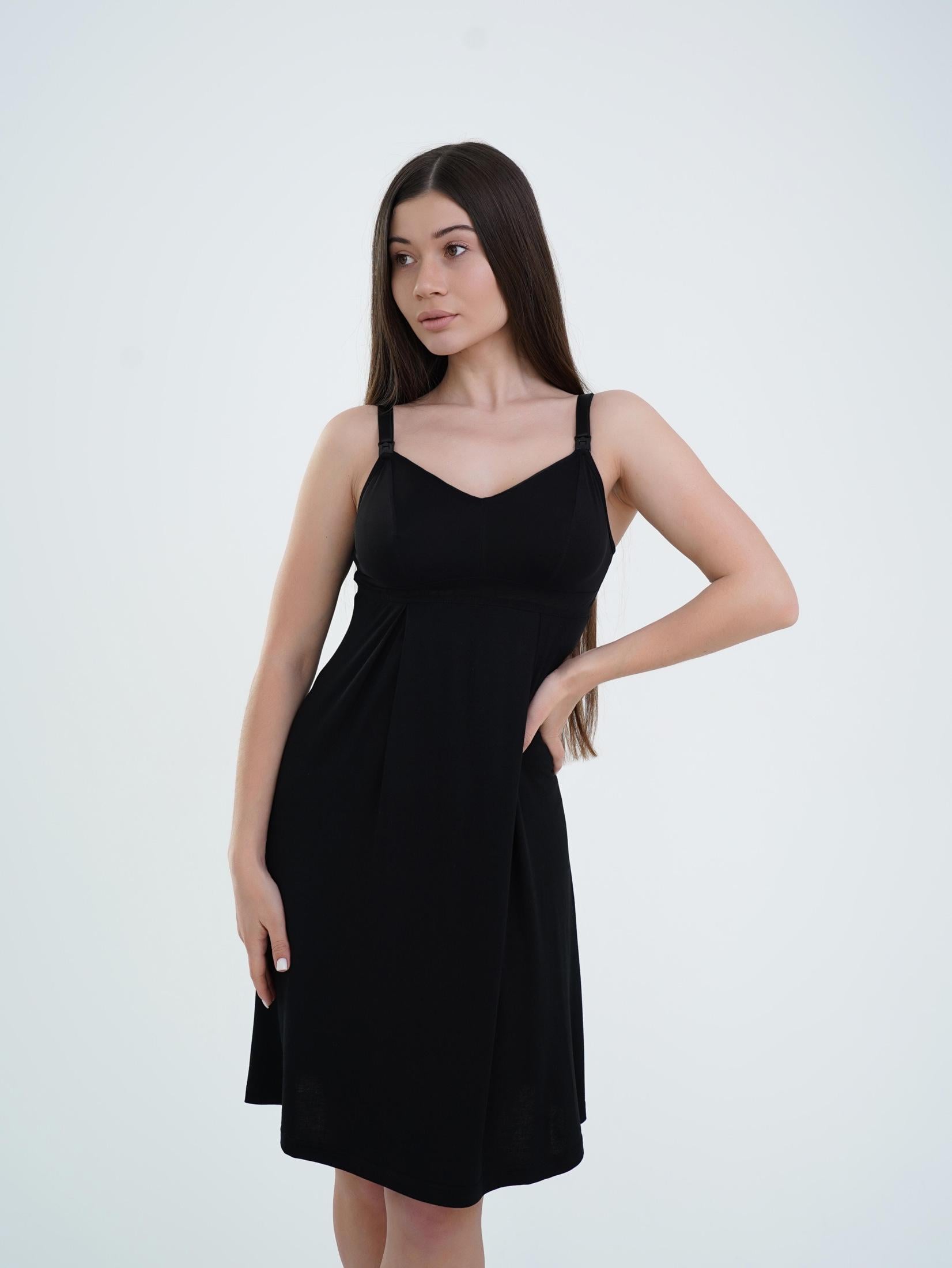Ночная рубашка для кормления Soft&Lace вискоза S Черный (144267) Ночная рубашка для кормления Soft&Lace вискоза S Черный (144267)