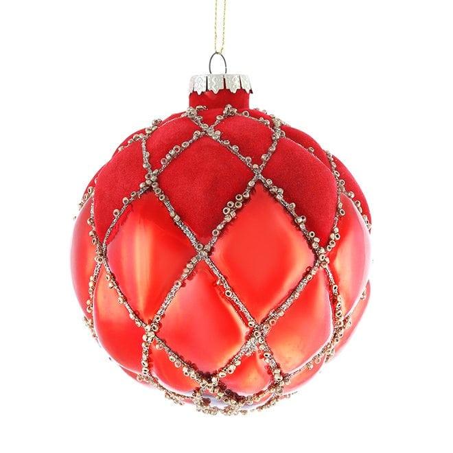 Набор елочных шаров стеклянных 10 см 4 шт. (11759)