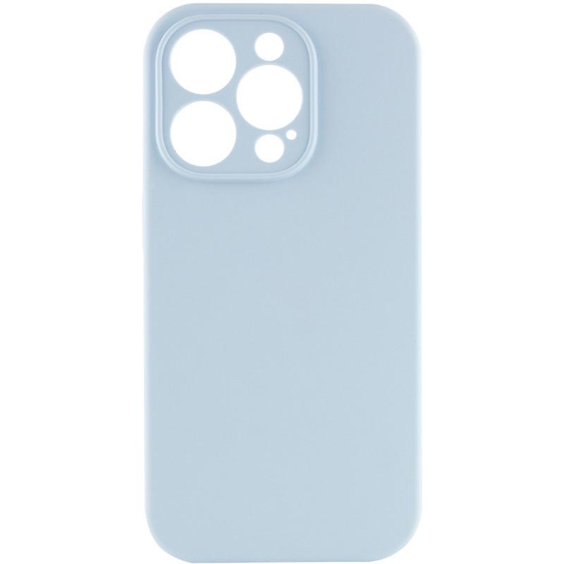 Противоударный чехол Silicone Case Full Camera Protective (AA) NL для Apple iPhone 15 Pro Max (6.7") Голубой / Sweet Blue