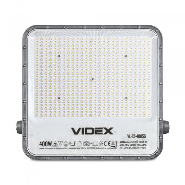 Прожектор LED Videx PREMIUM F2 400W 5000K 220V - фото 3 Прожектор LED Videx PREMIUM F2 400W 5000K 220V - фото 3