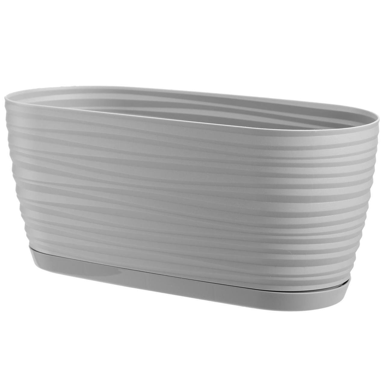 Горщик для квітів Form-Plastic Sahara mini oval 2,7 л Сірий (3110-055)