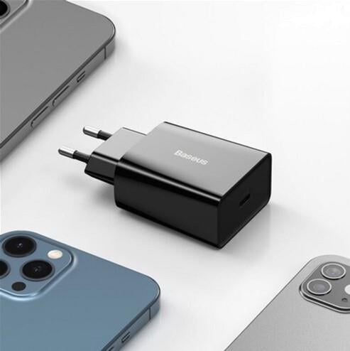 Зарядное устройство Baseus 20W Speed Mini Quick Charger 3.0 Power Delivery 3.0 1Type-C 3A Black (CCFS-SN01) - фото 2 Зарядное устройство Baseus 20W Speed Mini Quick Charger 3.0 Power Delivery 3.0 1Type-C 3A Black (CCFS-SN01) - фото 2