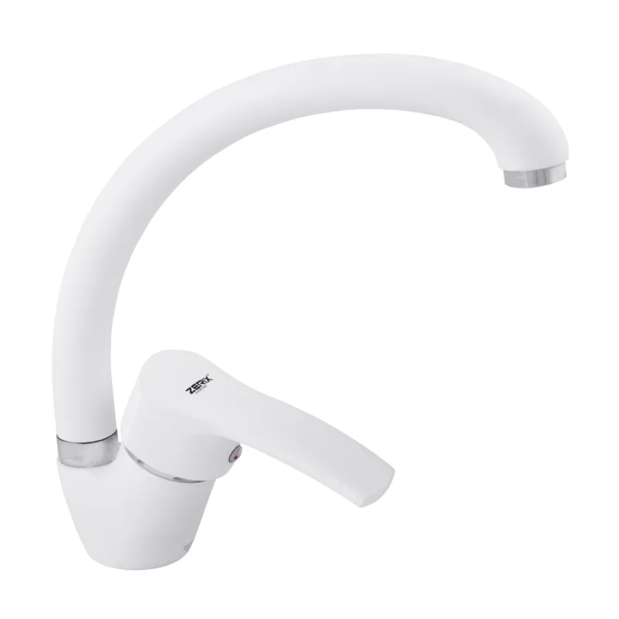 Смеситель для кухни поворотный Zerix YUB 279 White (ZX2763)