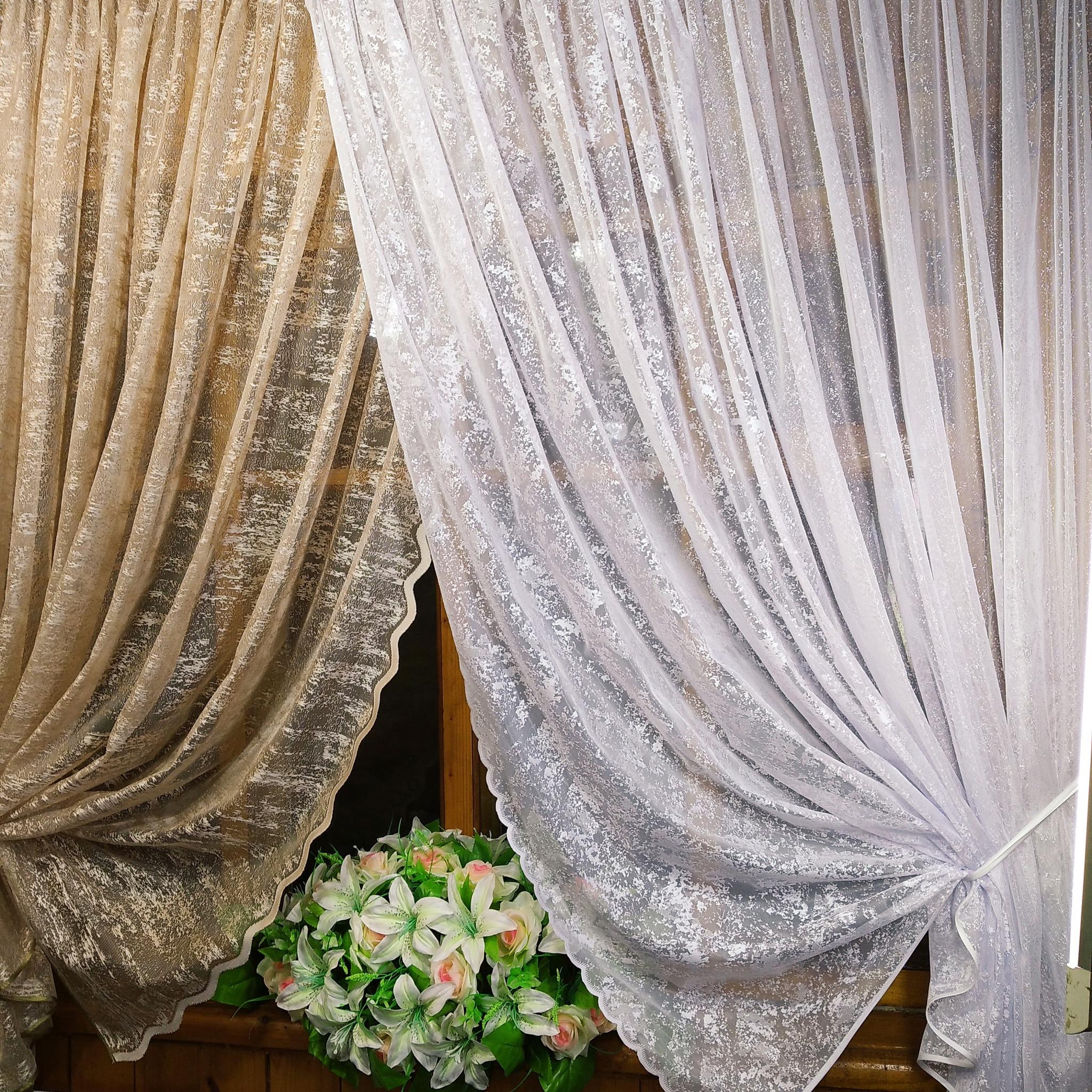 Занавеска кухонная короткая готовая Полина Мрамор бежевый/Мрамор амбре белый (1492000213) - фото 5 Занавеска кухонная короткая готовая Полина Мрамор бежевый/Мрамор амбре белый (1492000213) - фото 5