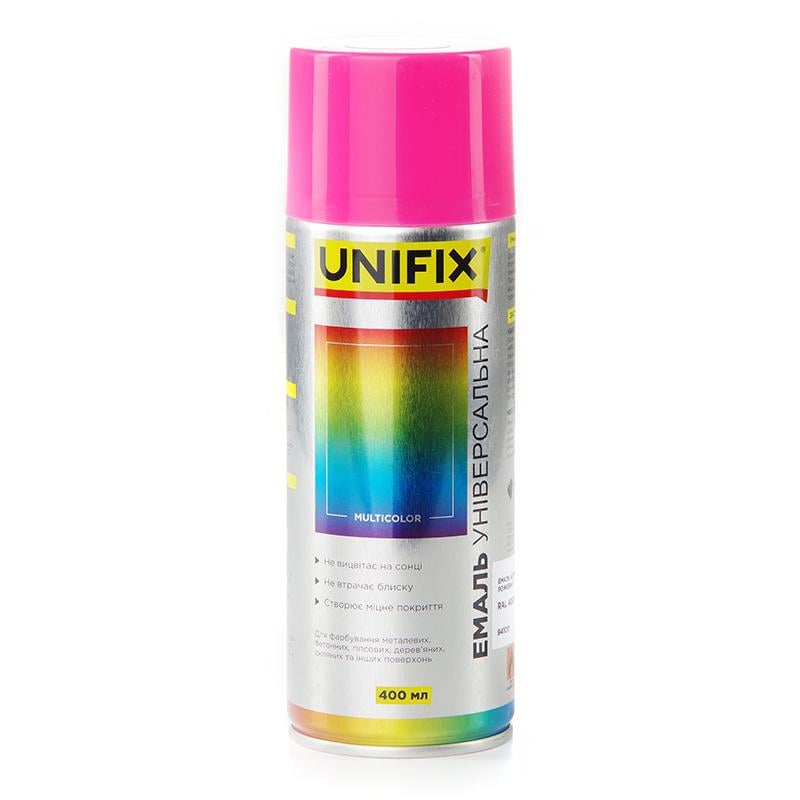 Эмаль акриловая Unifix универсальная 400 мл RAL 4003 Розовый глянец (941011) Эмаль акриловая Unifix универсальная 400 мл RAL 4003 Розовый глянец (941011)