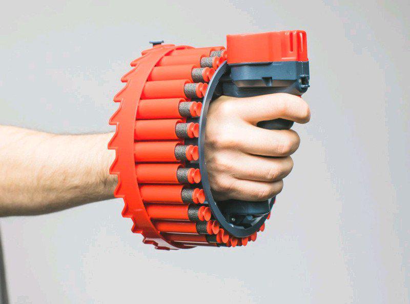 Автоматический бластер-пулемет H01 с USB на 28 зарядов - фото 3