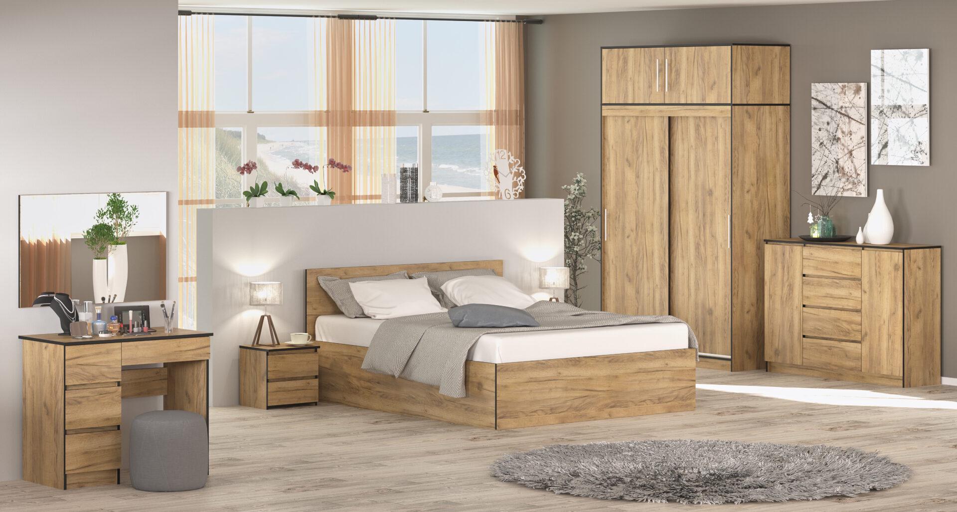 Спальня Мебель Сервис Бруклин Дуб крафт золотой (01384-002)