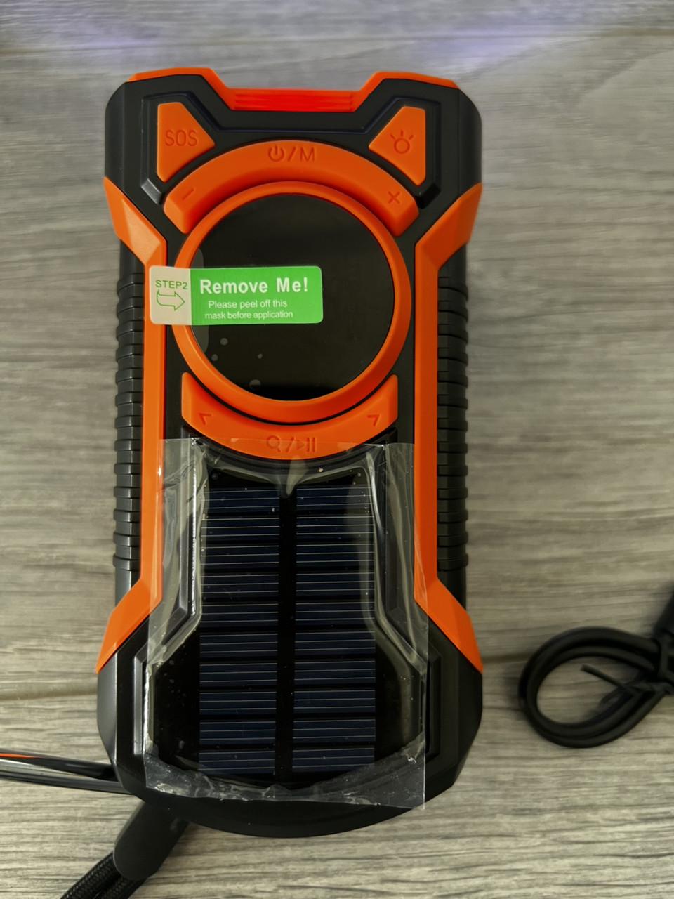 Повербанк Bluetooth IP65 з ліхтариком і сонячною зарядкою - фото 7 Повербанк Bluetooth IP65 з ліхтариком і сонячною зарядкою - фото 7