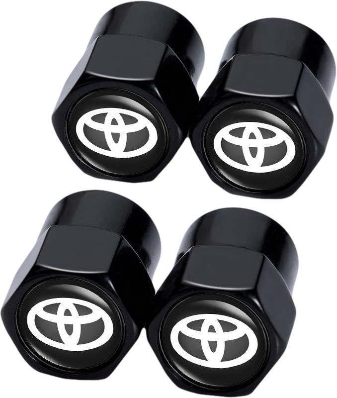 Колпачки на ниппель СlassyCap Toyota 4 шт. Black (12903)