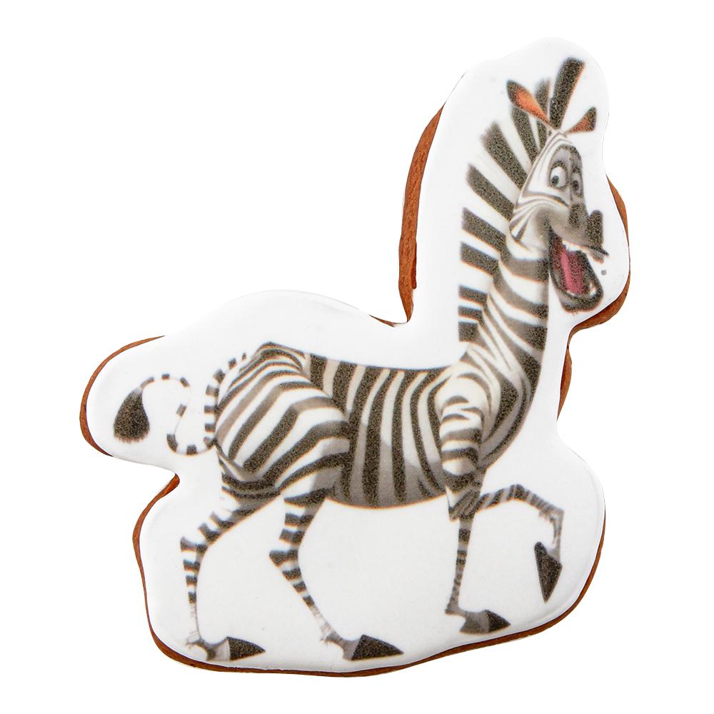 Пряник с принтом Крафт Печенье Мадагаскар 4 Зебра Марти 45 г