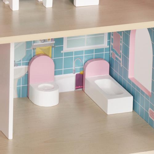 Кукольный домик Kruzzel деревянный с LED-подсветкой и мебелью (29318164) - фото 12 Кукольный домик Kruzzel деревянный с LED-подсветкой и мебелью (29318164) - фото 12