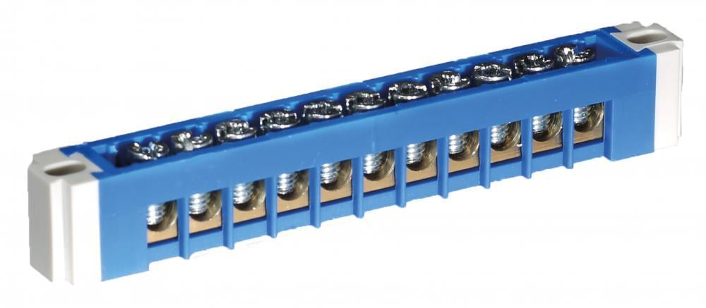 Шина нульова ETI ERP-N1 11 отворів мідь у корпусному ізоляторі для ERP (1101281)