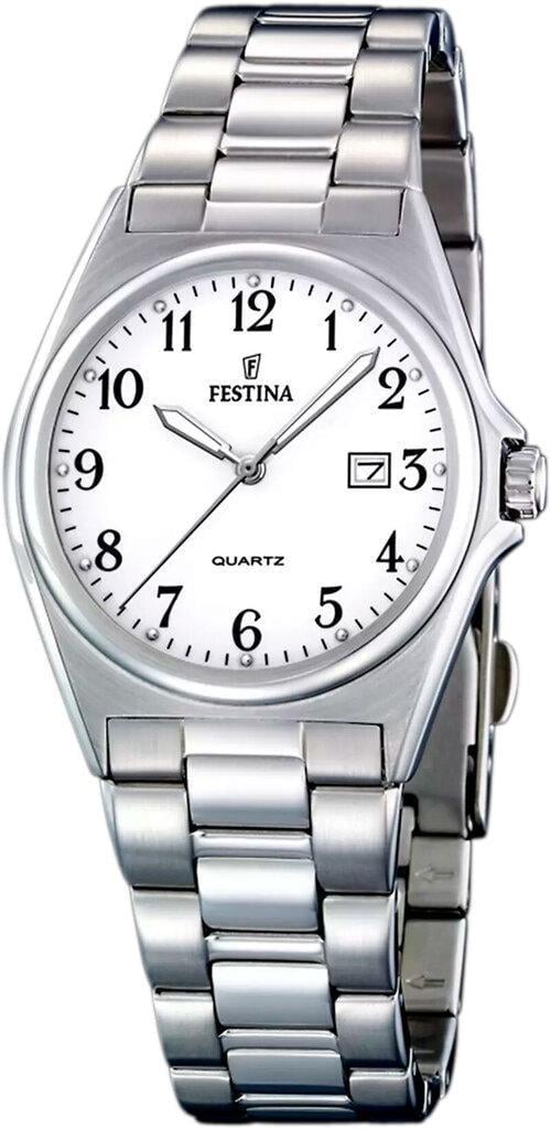 Наручные часы женские Festina F16375/1 Classics со стальным корпусом WR 50 м и белым циферблатом