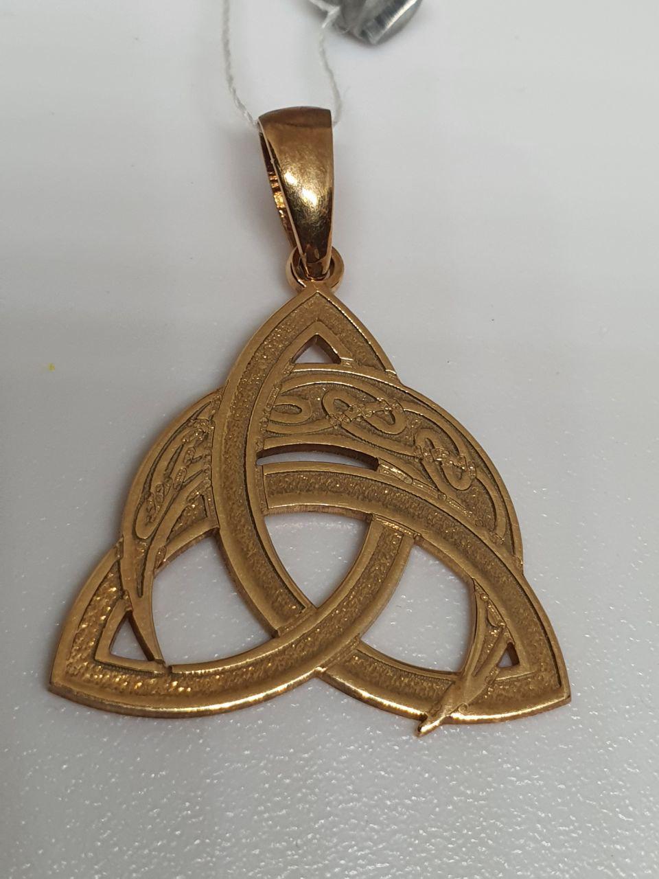 Срібний кулон срібло лунниця в триквері 925 проба позолота (2582304717)