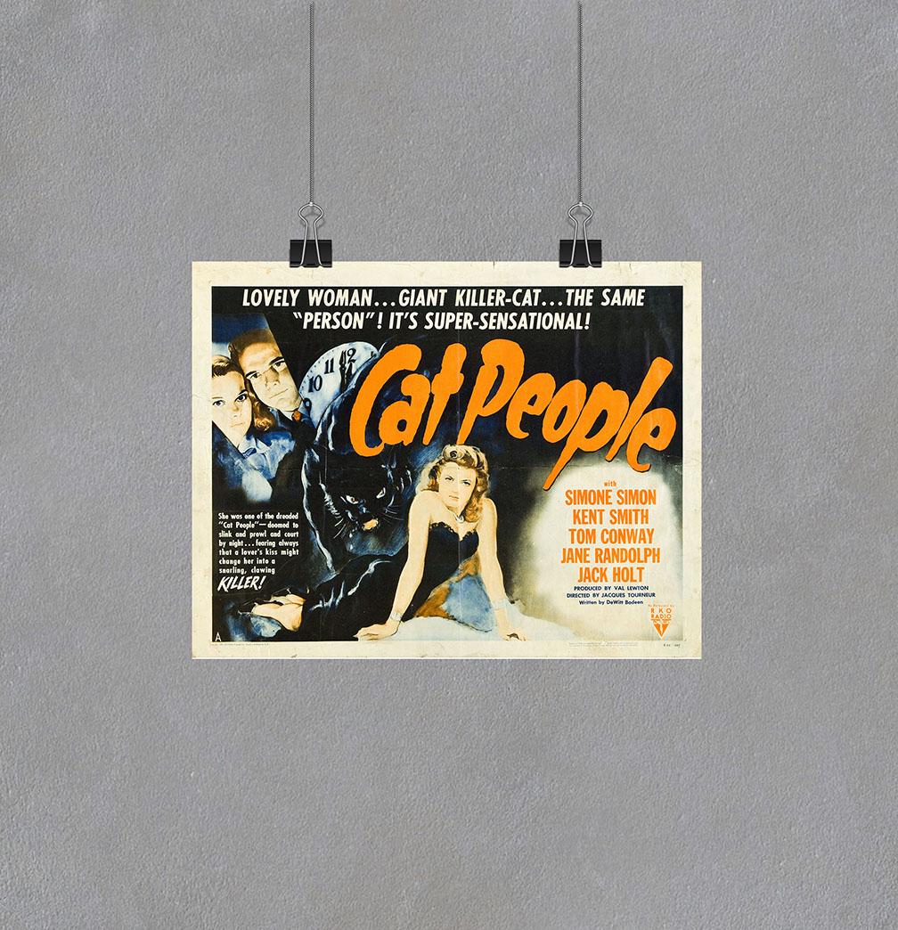 Постер Люди-кошки 1942 г. Режиссёр Жак Турнёр формат А-2 (Afisha1910001_Poster)