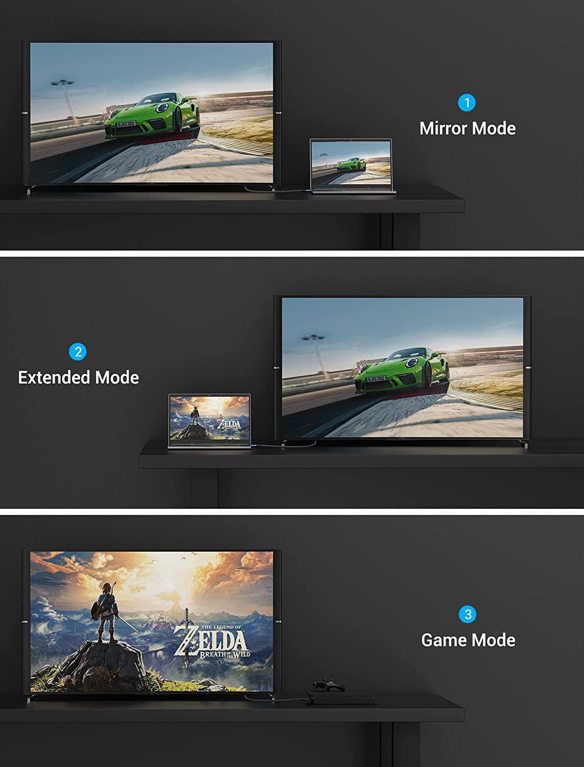 Кабель Vention DisplayPort 1.4 8K 60Hz 4K 144Hz 1080p 240Hz 32.4 Гбит/с DP Dynamic HDR G-Sync Free Sync 5 м Черный (HCELJ) - фото 3