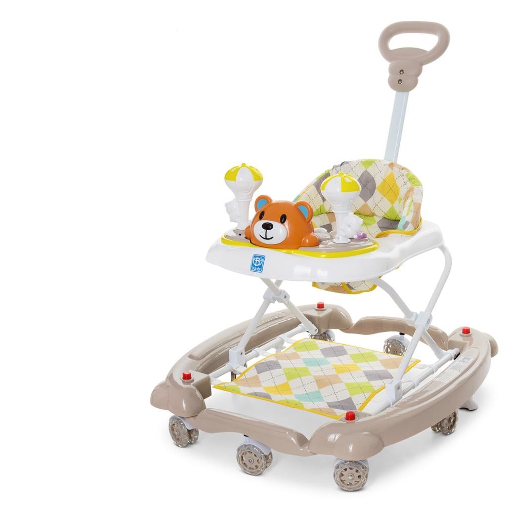 Ходунки детские Bambi Мышка с ручкой и качелями 71х64,5х87 см Бежевый (M 3656A-S-1)