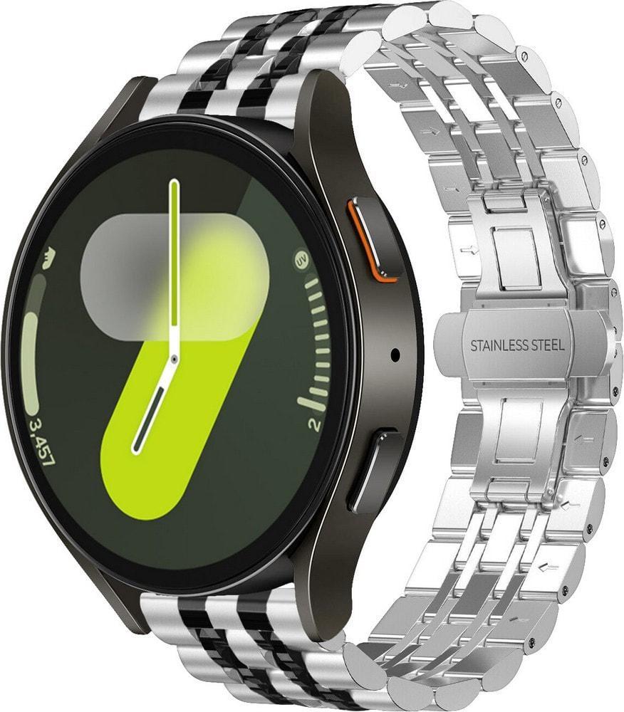 Браслет металевий Spinye Line для Galaxy Watch 7 Silver Black (37471-69)