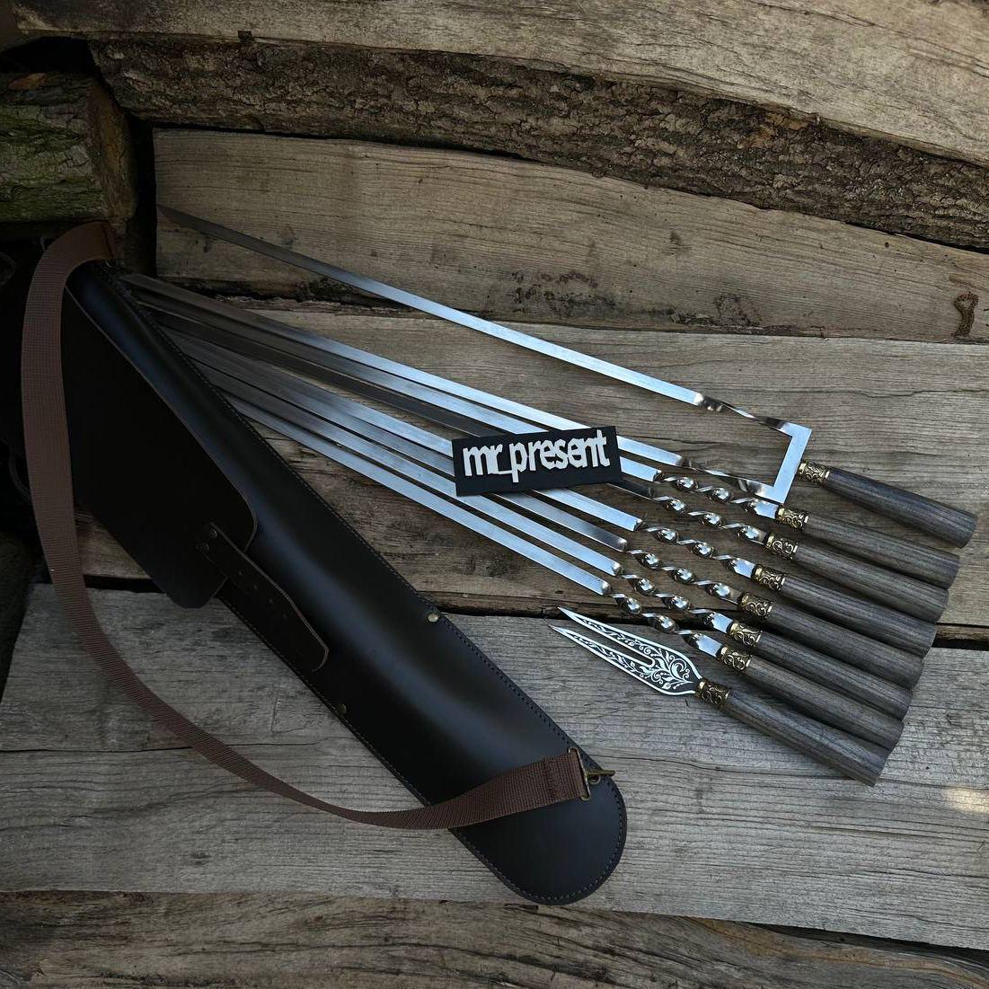 Набор шампуров Хищник Lux-10 в кейсе (Хищник Lux-10)