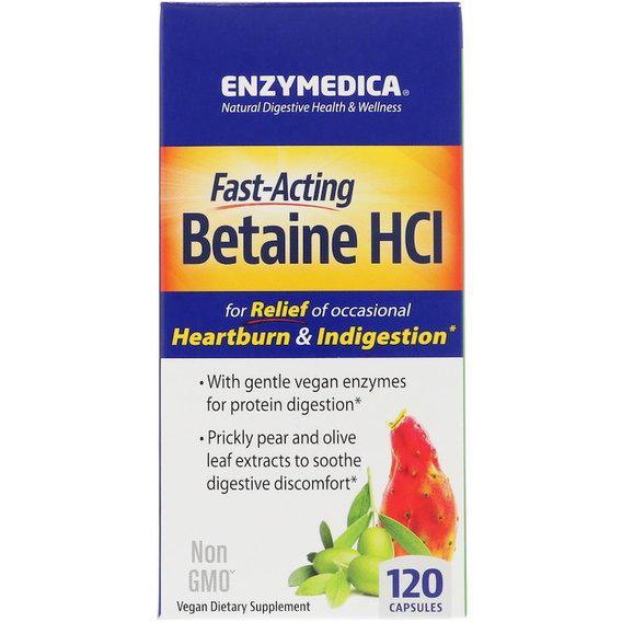 Бетаїну гідрохлорид Enzymedica Betaine HCL 120 Caps (ENZ-10081)