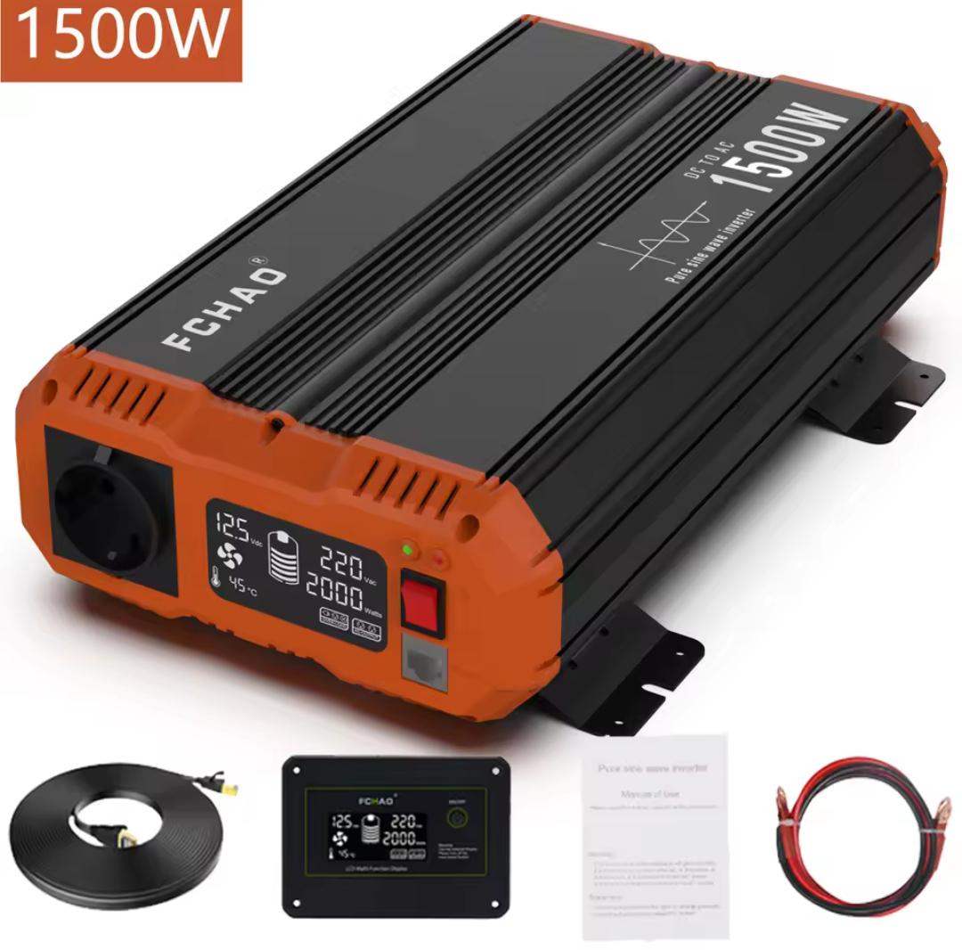 Инвертор FCHAO с чистой синусоидой 1500 Вт преобразователь напряжения 12-220В - фото 2 Инвертор FCHAO с чистой синусоидой 1500 Вт преобразователь напряжения 12-220В - фото 2
