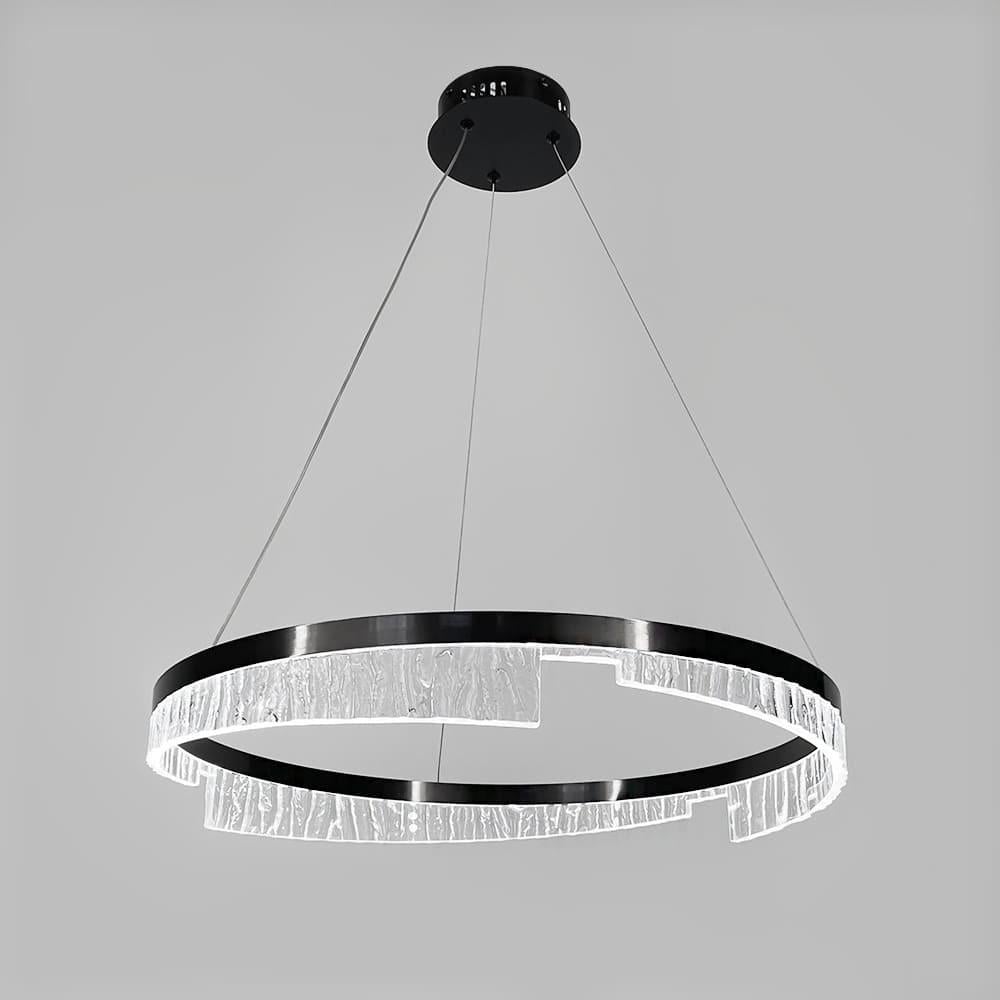 Люстра подвесная LED с кольцевым дизайном Ø 60 см Черный (MJ301-600 BK)