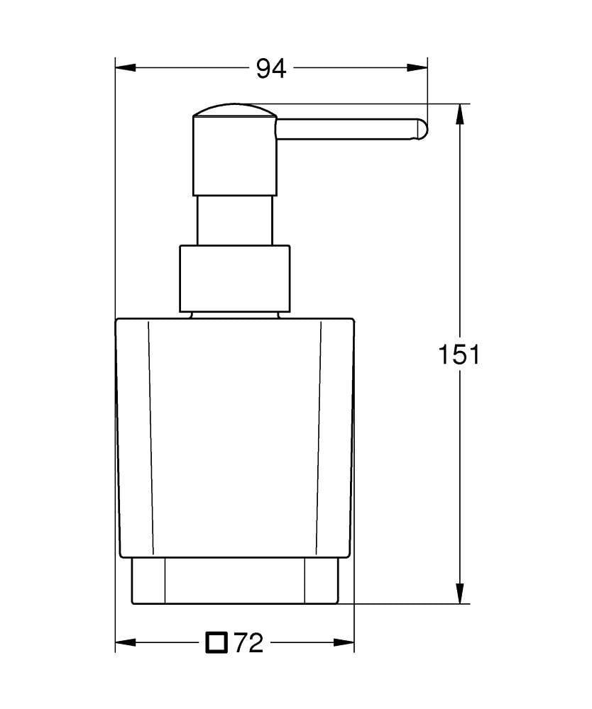 Дозатор для рідкого мила Grohe Selection Cube 40805000 без тримача 200 мл Хром (111241) - фото 2