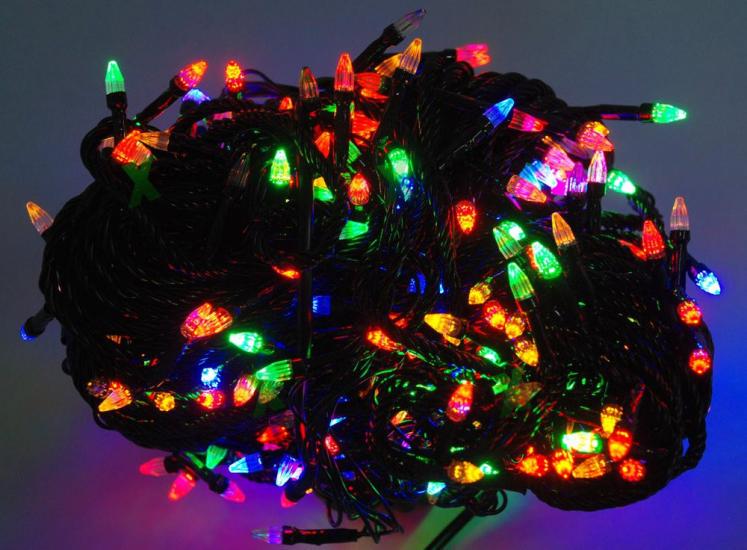 Гирлянда LED 200 мультик Черный Гирлянда LED 200 мультик Черный