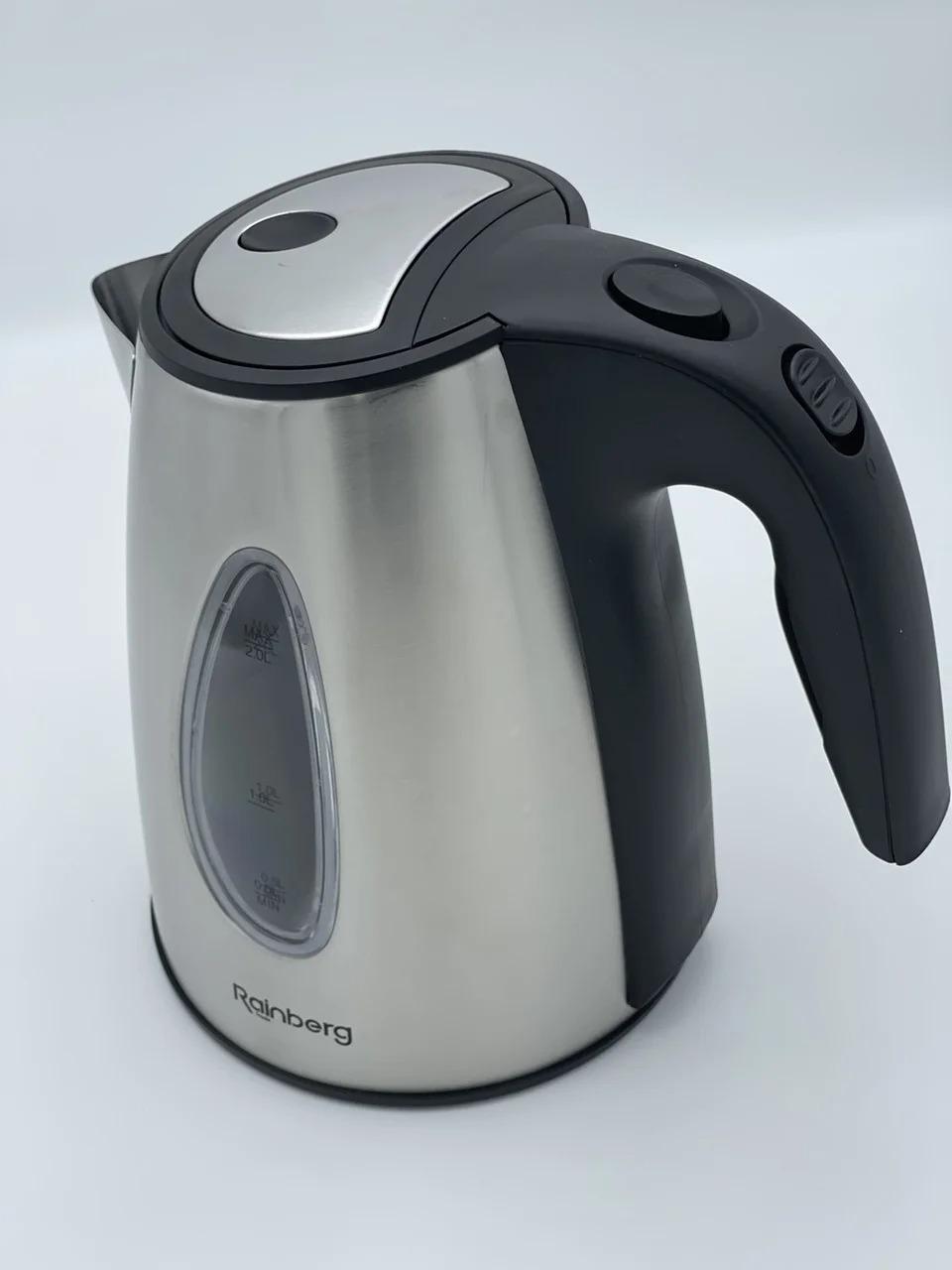 Електричний чайник Rainberg RB-913 із нержавіючої сталі 2 л 1850 W