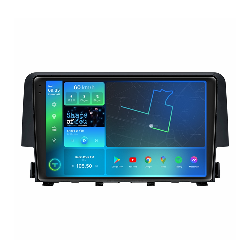 Автомагнитола штатная Torssen 2K F9232 для Honda Civic 2018- г. 4G/Carplay/DSP 2/32 GB 9" (202301616)