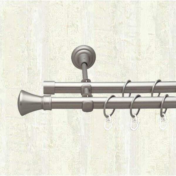 Карниз металевий Orvit Люксор двохрядний 19/19 мм 200 см Сатин (A1)