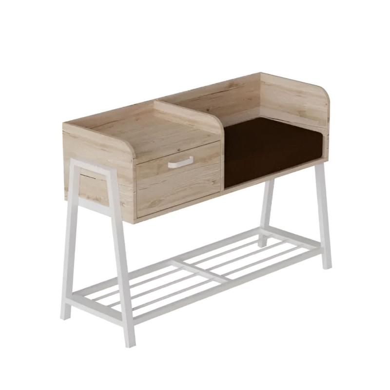 Банкетка Ferrum Decor Бланка 100х32х54 см Дуб сан марино/Белый (28493658)