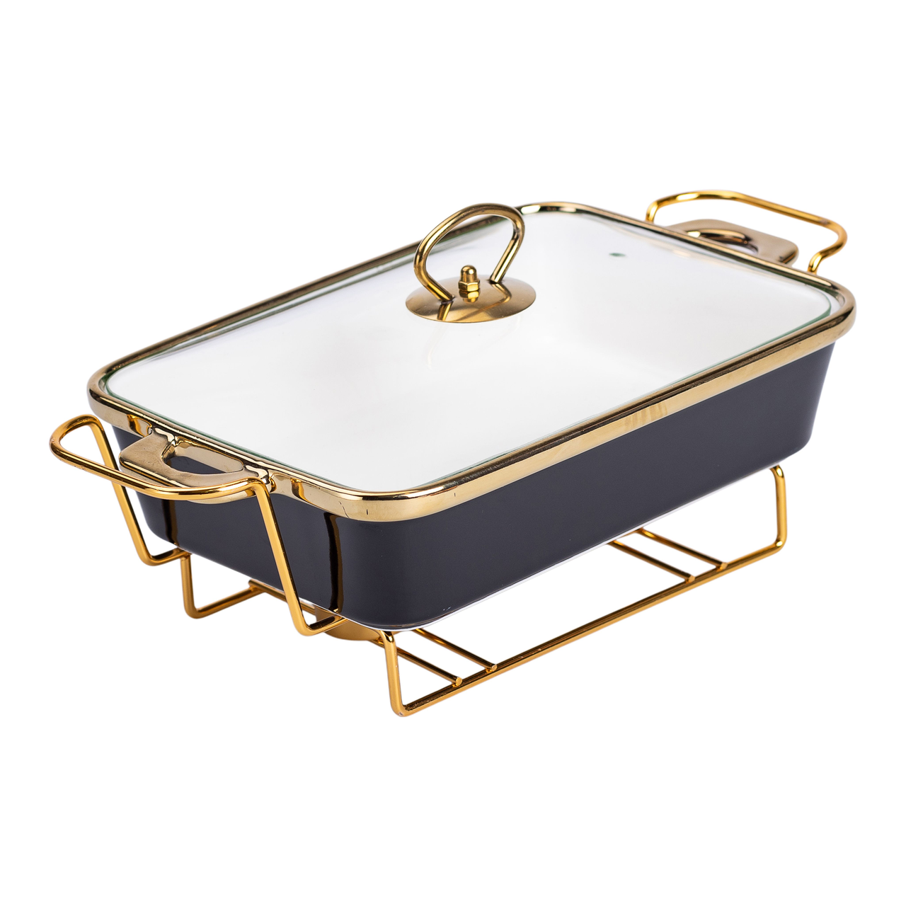 Мармітниця керамічна з підставкою та скляною кришкою 15 л (HTJ-1002)