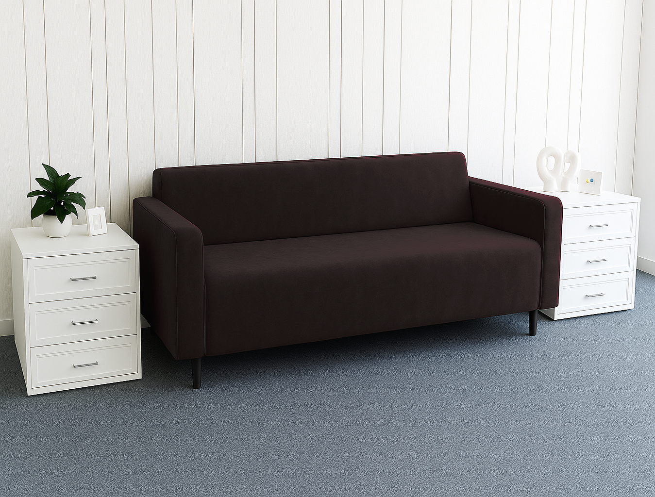 Диван офісний Tobi Sho Тайм з підлокітниками велюр Крокус 1760х680х770 мм Коричневий (Коричневий/23) - фото 1 Диван офісний Tobi Sho Тайм з підлокітниками велюр Крокус 1760х680х770 мм Коричневий (Коричневий/23) - фото 1