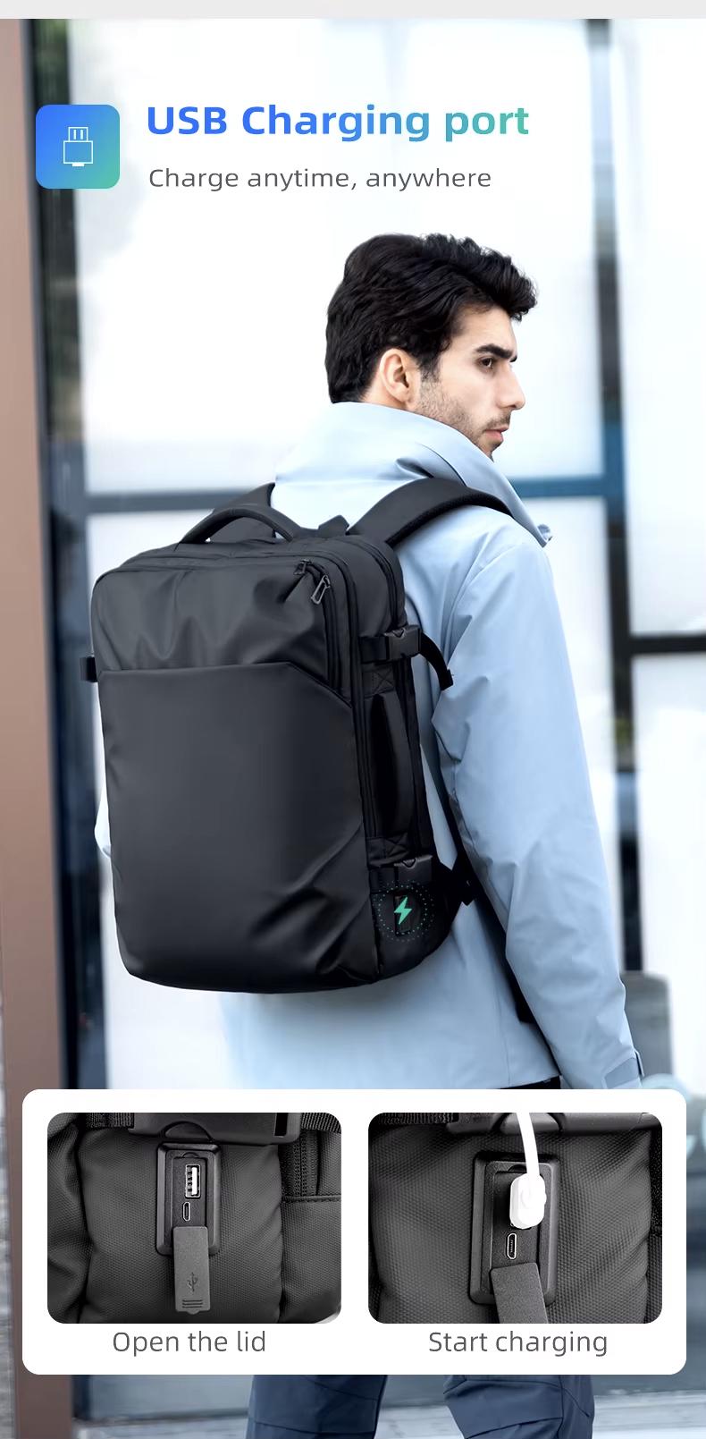 Міський рюкзак-сумка для ноутбука Mark Ryden Delta MR9711 ручної поклажі 17,3" Чорний (27735008) - фото 14 Міський рюкзак-сумка для ноутбука Mark Ryden Delta MR9711 ручної поклажі 17,3" Чорний (27735008) - фото 14