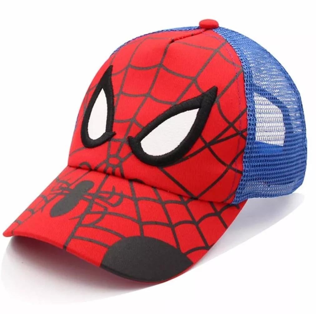 Детская кепка Тракер Человек Паук Spider Man с сеточкой унисекс Синий