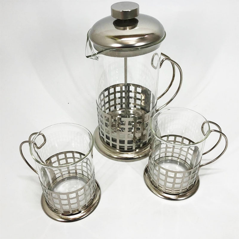 Сервиз для чая и кофе Unique UN-1155 стеклянный френч-пресс и чашки 2 шт. 600 мл (26202764) - фото 4 Сервиз для чая и кофе Unique UN-1155 стеклянный френч-пресс и чашки 2 шт. 600 мл (26202764) - фото 4