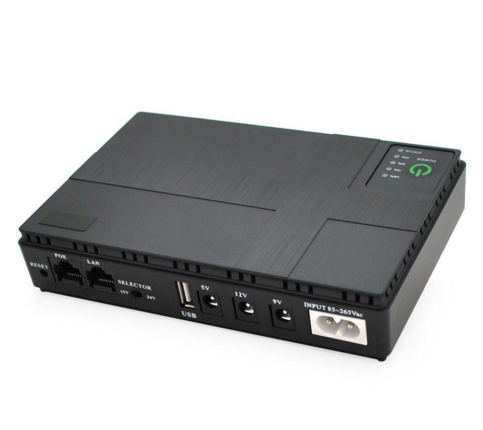 Источник бесперебойного электропитания VOLTRONIC DC1018P для роутеров/коммутаторов/PON/POE 5V/9V/12V Black (56919)